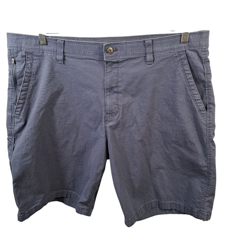 Weatherproof Shorts Mens 40-42"x9.5" Navy Blue Cotton Blend Cargo Stretch Hiking